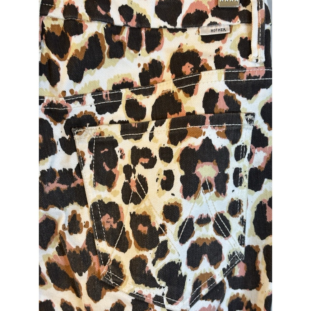 MOTHER High Waisted Looker Cheetah Print Jeans 26 Touch of the Tiger - Picture 4 of 7